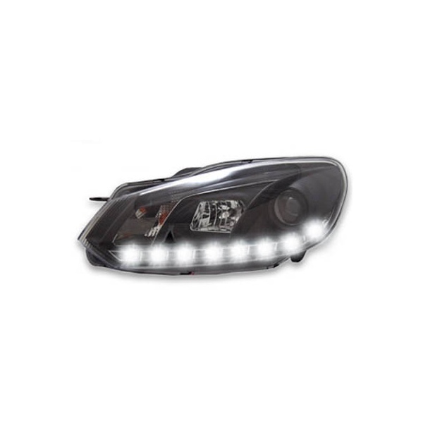 2 Phares avant VW GOLF 6 Devil Eyes LED - Noir
