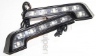 2 Feux de jour 6 LED Diurne 18cm L style Mercedes - Blanc Pur