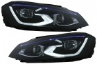 2 Phares FullLED avant VW Golf 7 - look G8 - Noir