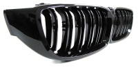 Grilles calandre BMW Serie 4 F32 F33 F36 look M4 - Noir Brillant