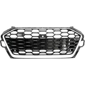 Grille grille Audi A4 B9 19-24 - RS4 look - Black Chrome - PDC camera