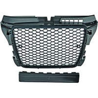 Grille grille Audi A3 8P 08-12 - Honeycomb RS3 - Black - PDC / without