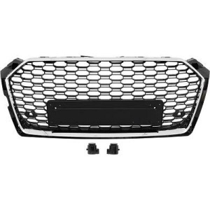 Audi A5 F5 16-18 grille - RS5-look - Zwart chroom - PDC