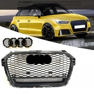 Grill grille Audi A1 8X 15-18 - Honeycomb RS1 quattro - Black