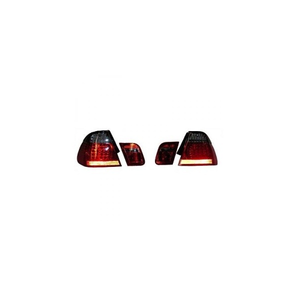 2 BMW E46 Sedan LED faróis traseiros 98-01- Smoke Red