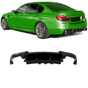 BMW 5 series F10 F11 rear diffuser double output double look 550i - Glossy