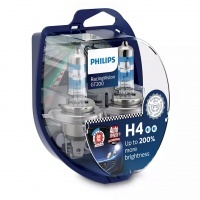 2 lâmpadas Philips H4 RacingVision GT200 12342RGTS2
