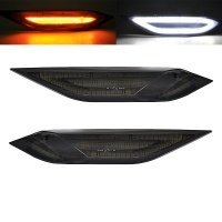 2 indicatori di direzione a LED per Porsche Cayenne 11-14 - neri