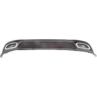 Rline double look rear diffuser VW GOLF 7 facelift 17+