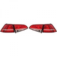2 luci posteriori dinamiche VW Golf 7 - LED look R - Rosso