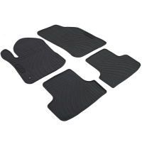 Set of 4 rubber floor mats for Peugeot 208 12-19