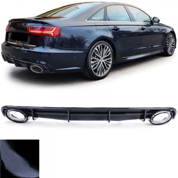 Diffusore posteriore AUDI A6 C7 sline fase 2 15-18 - Look RS6