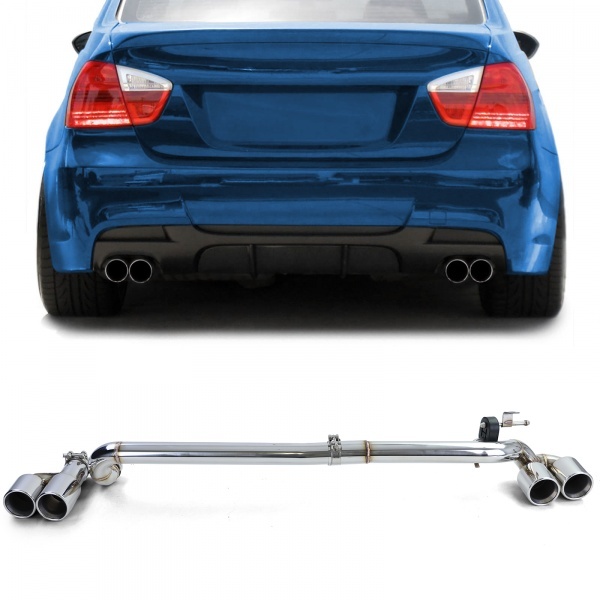 Stainless steel exhaust line BMW Serie 3 E90 E91 - mperf look