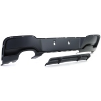 Rear diffuser BMW series 1 F20 F21 phase 1 double exit left - Matt