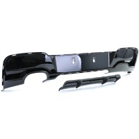 Rear diffuser BMW series 1 F20 F21 phase 1 double exit left - glossy