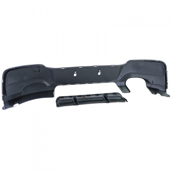 Rear diffuser BMW series 1 F20 F21 phase 1 double exit left - glossy