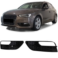Griglie fendinebbia Audi A3 8V 2012 -2016 - look RS3 nero lucido