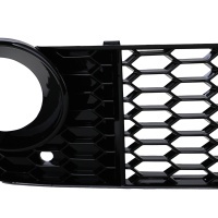 Fog light grilles Audi A5 8T 07-11 - Glossy black - RS look
