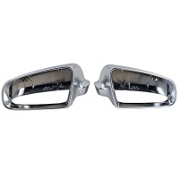 Capas de espelho cromadas foscas para Audi A3 8P A4 B6 B7 A6 C6