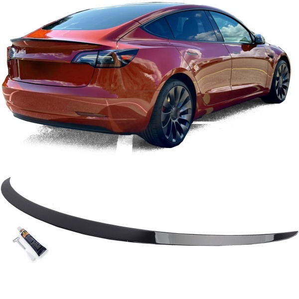 Kofferbakspoilerspoiler - Glanzend Zwart - Tesla Model 3