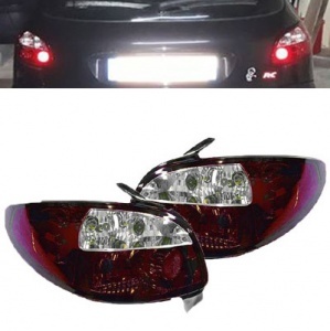 2 luces traseras Peugeot 206+ - Transparente