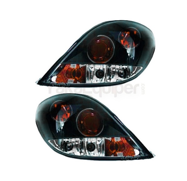 2 luces traseras Peugeot 207 06-12 - Negro