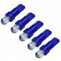 5 lâmpadas LED T5 - base W1.2W - azul