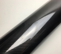 Zelfklevende vinyl rol 5D-B Carbon zwart glanzend 30 meter / 150cm