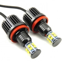 Pack LED Light Bulbs H8 LUXE V6 rings angel eyes BMW 3 Series E90 E91 E92 E93
