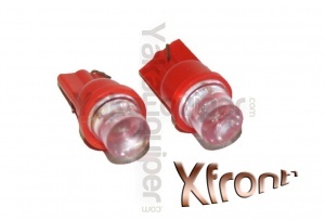 T10 LED-verpakking Xfront 1 - W5W- kap - rood