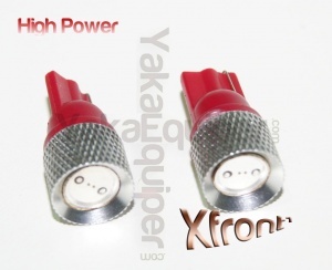 T10 LED-pakket Xfront 1 HOOG VERMOGEN - basis W5W - rood