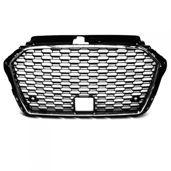 Grille grille Audi A3 8V - 17-20 - look RS3 - Chroom - PDC - ACC