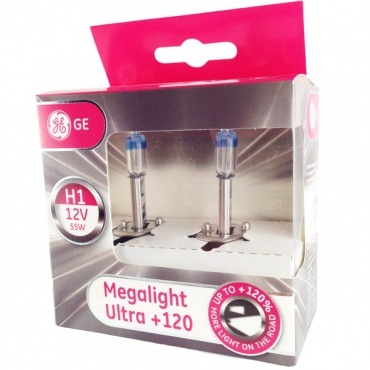 Pack 2 ampoules H1 GE Megalight Ultra +120