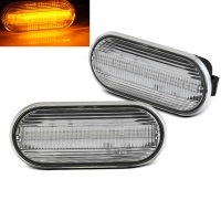 2 LED wing turn signals for VW GOLF 3 - 4 Passat Polo - Seat Ibiza - Clear