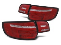 2 lanternas traseiras dinâmicas AUDI A3 Sportback fullLED 03-08 look 8V - Vermelho / Transparente