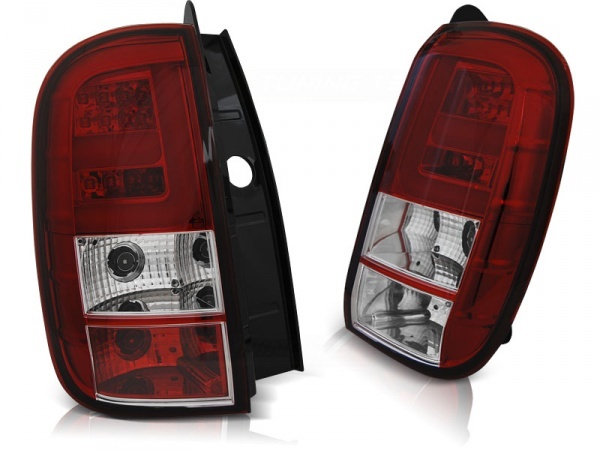 2 luzes LED Dacia Duster 2011 - transparente / vermelho