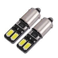 Lampadina LED H6W Twin3 5730 - Errore anti OBD - Base BA9XS - Bianco puro