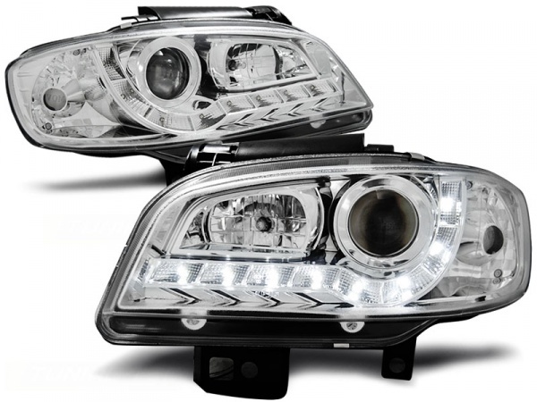 2 SEAT Ibiza / Cordoba 99-02 Headlights - Devil LED - Chrome