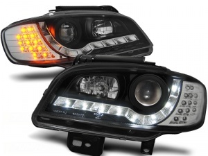 2 SEAT Ibiza / Cordoba 99-02 Scheinwerfer - Devil LED - Cligno LED - Schwarz