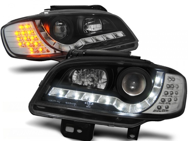 2 SEAT Ibiza / Cordoba 99-02 Headlights - Devil LED - Cligno LED - Black