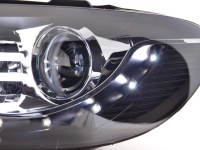 2 faros delanteros VW Scirocco Devil Eyes LED LTI 08-14 - Negro