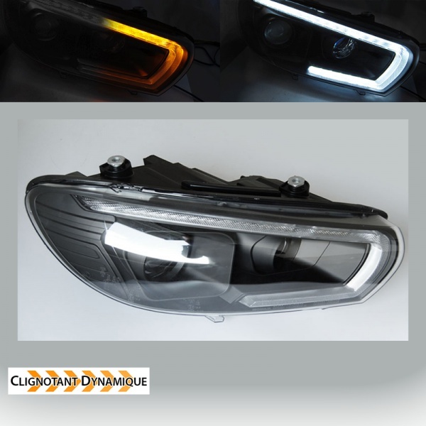 2 VW Scirocco Devil LED dynamic headlights 08-14 - Black