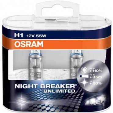 Pack 2 ampoules H1 Osram Night Breaker Unlimited