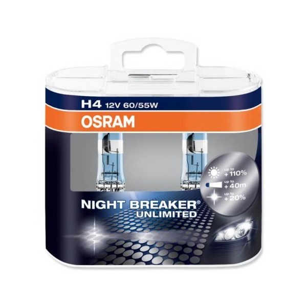 Pack 2 ampoules H4 Osram Night Breaker Unlimited