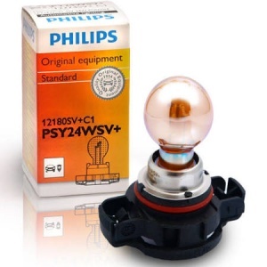 1 ampoule chrome PSY24W Philips Silver Vision
