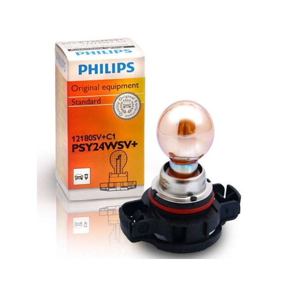 1 verchromte PSY24W Philips Silver Vision Glühbirne