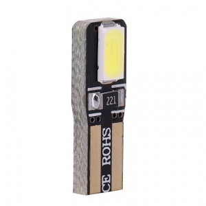 Ampoule T5 LED 2 SMD 5730 canbus - Culot W1.2W - Blanc