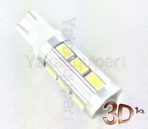 Ampoule T10 LED 3D<sup>14</sup> SMD - Anti Erreur OBD - W5W - Blanc Pur