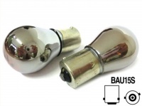 2 bulbs PY21W BAU15S S25 flashing Chrome - orange