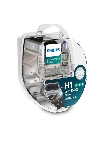 Packen Sie 2 Lampen H1 Philips X-tremeVision Pro150